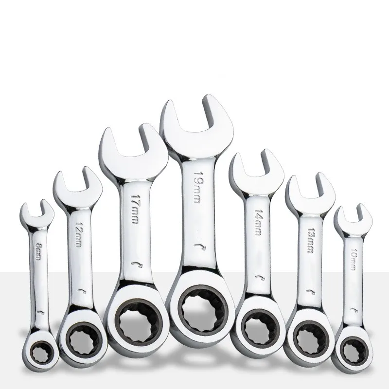 High Quality Mini Chrome Vanadium Ratchet Wrench Spanners Hardware Tools