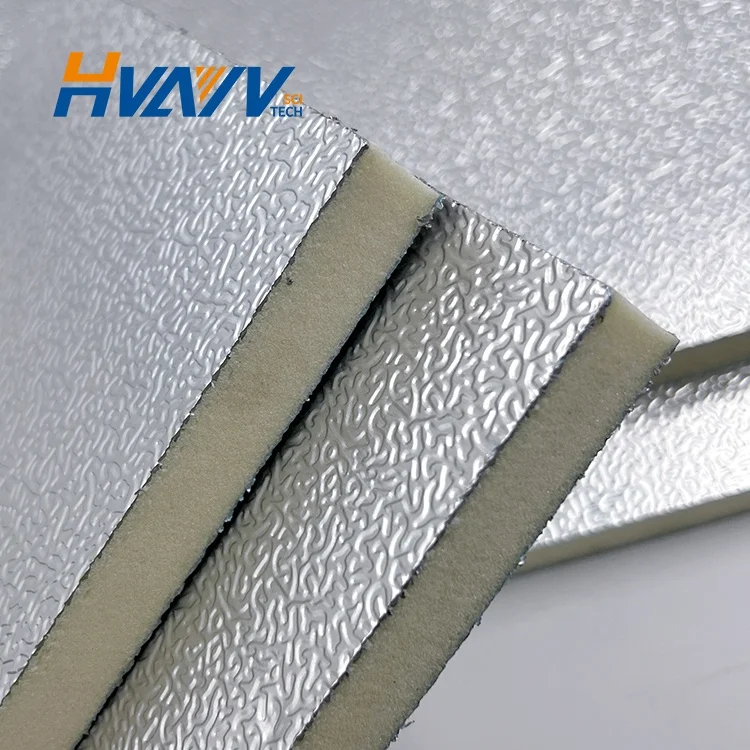 HUAYU PIR PU изоляция + тисненая листовая панель из алюминиевой фольги для изоляции крыши и огнестойкости воздуховода HVAC