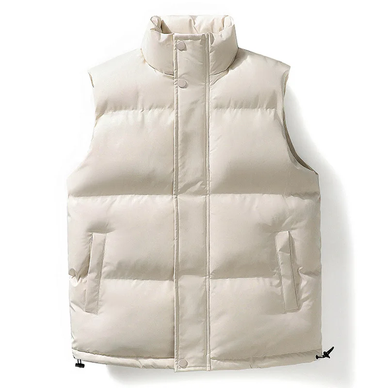 Autumn and winter new standing collar cotton jacket Men warm vest casual coat