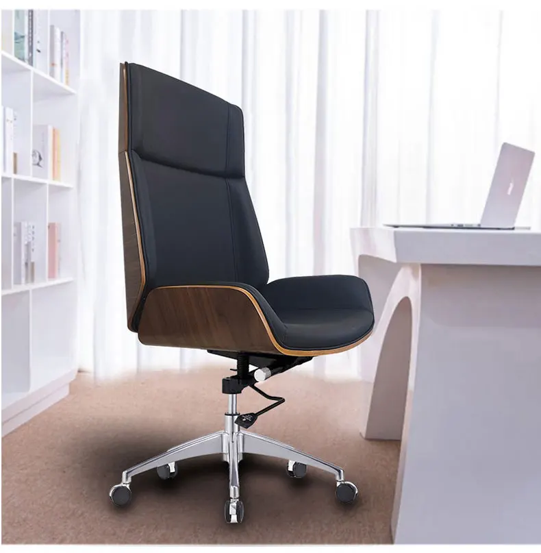 Современное офисное кресло с высокой спинкой из полиуретановой кожи, офисное кресло руководителя 861-1a, поворотное офисное кресло из кожи для компьютера