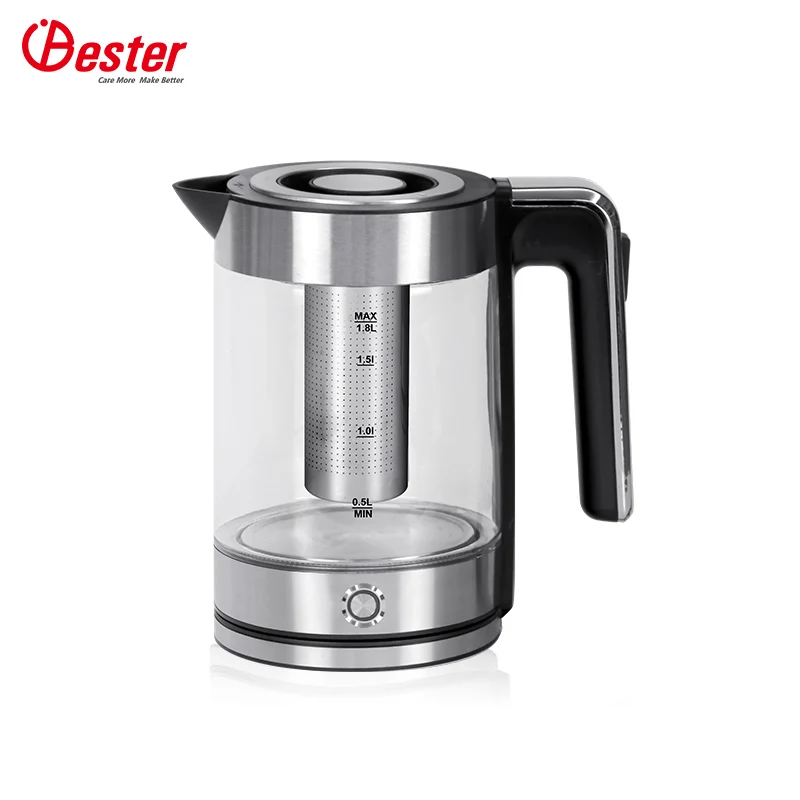 Glass Cordless Electric Jug Kettle 1.8L Tea Pot Temperature Body Glass Kettles