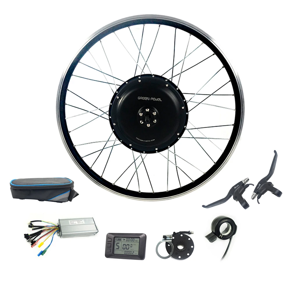 Greenpedel 48v 1000w hub motor ebike 26 inch rear cassette wheel electric bike conversion kit