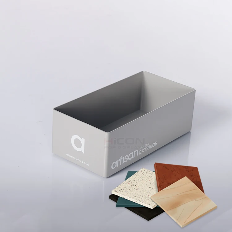 Book Quartz Solid Surface Promotion Case Board Stone Box Catalog Paint Template Tile Design Sample Case