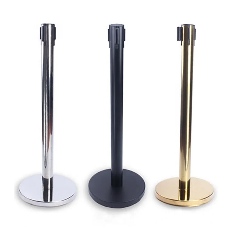 Hot Sale Flexible Match Crowd Control Retractable Barrier Post Stand Queue Line Stand with 2 Meter Belt, Road Block Barriers/