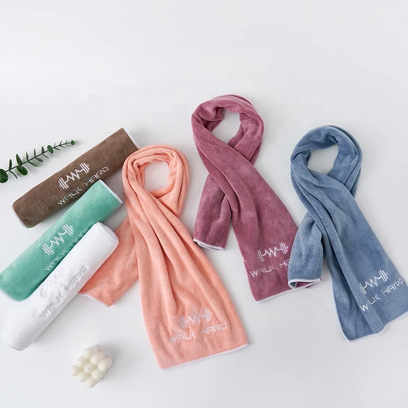 Eastsunshine 30*100cm Custom super absorbent Fitness Sport Towel Embroidery logo Gym Towel Thick Microfiber terry Sport Towel