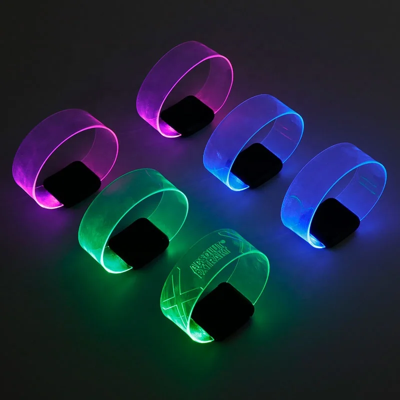 Ismart Night Club Glow Flashing Bracelets Neon Party Light Up Rave Concert Bracelets
