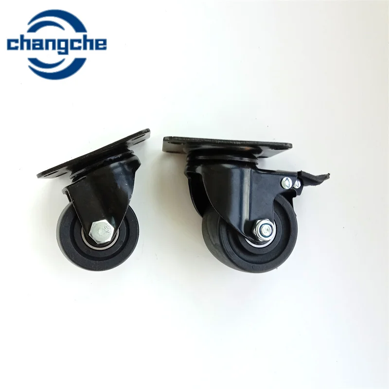 5 Inch Red/Orange Screw Caster Furniture Wheel Caster Wheels Heavy Duty with Double Bearing