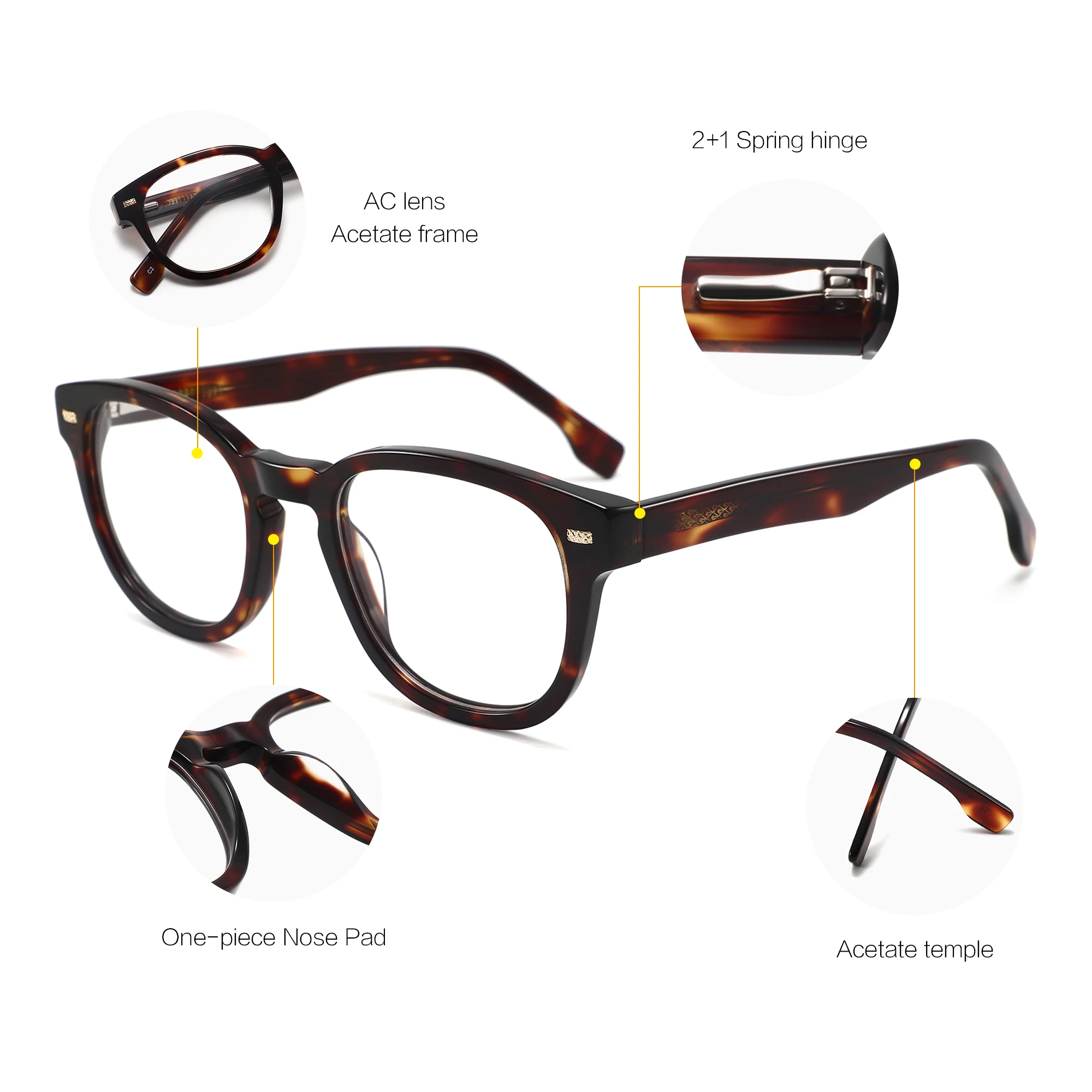 2023 High Quality Women Fashion Acetate Optical Frame Handmade Designer Spectacles Eyeglass Frames