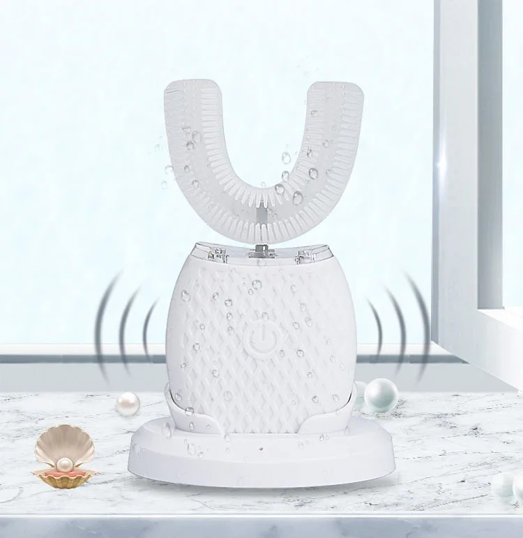 Automatic U-shaped Electric Toothbrush Lazy Smart Ultrasonic Charging Waterproof Universal Silicone Dental Beauty Apparatus