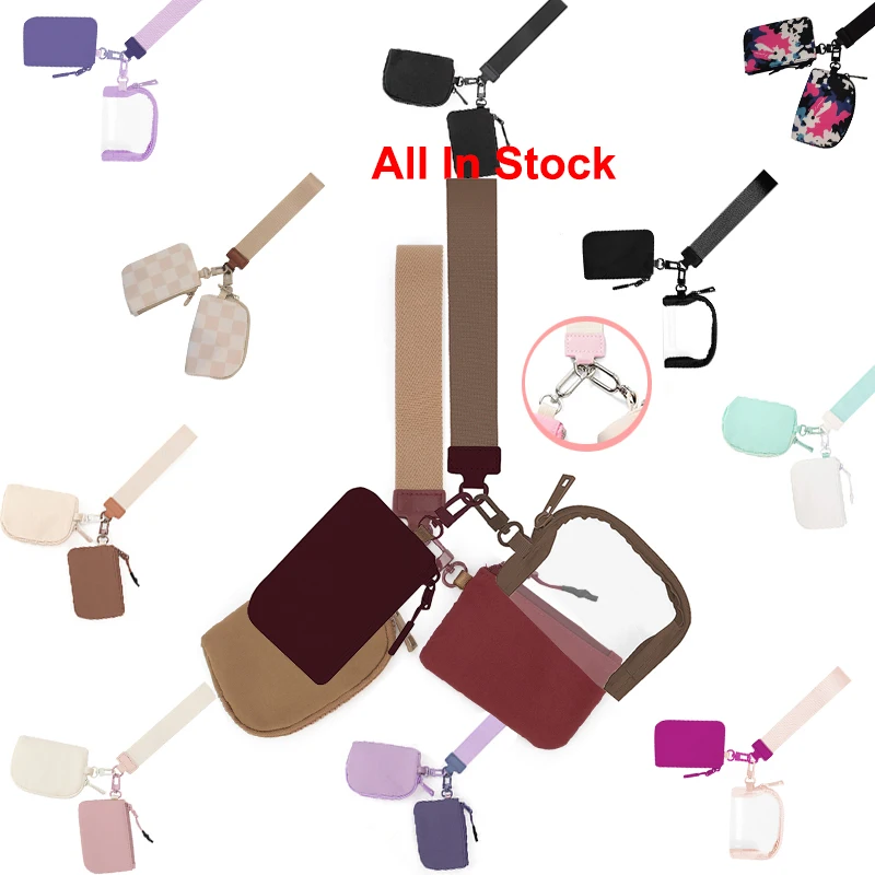 Nylon Coin Pouches One Set Two Cases Key Chain Wallet MINI Pouch Waterproof Portable Cashes Purse Parcel Coin Cases Sport Packet