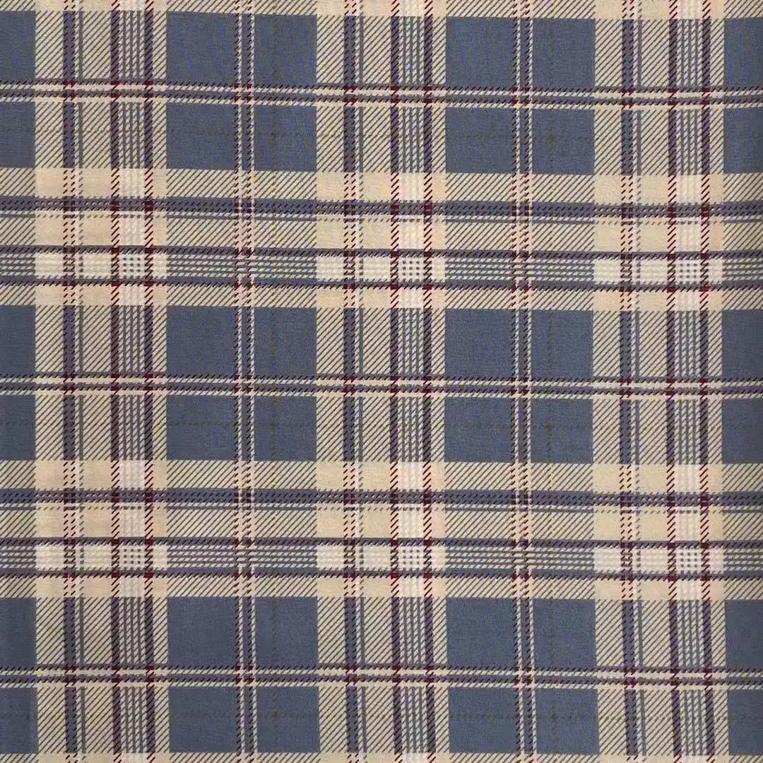 ISP Textile New product cotton yarn dyed checked out textile for shirt blue checks JK check pattern fabric