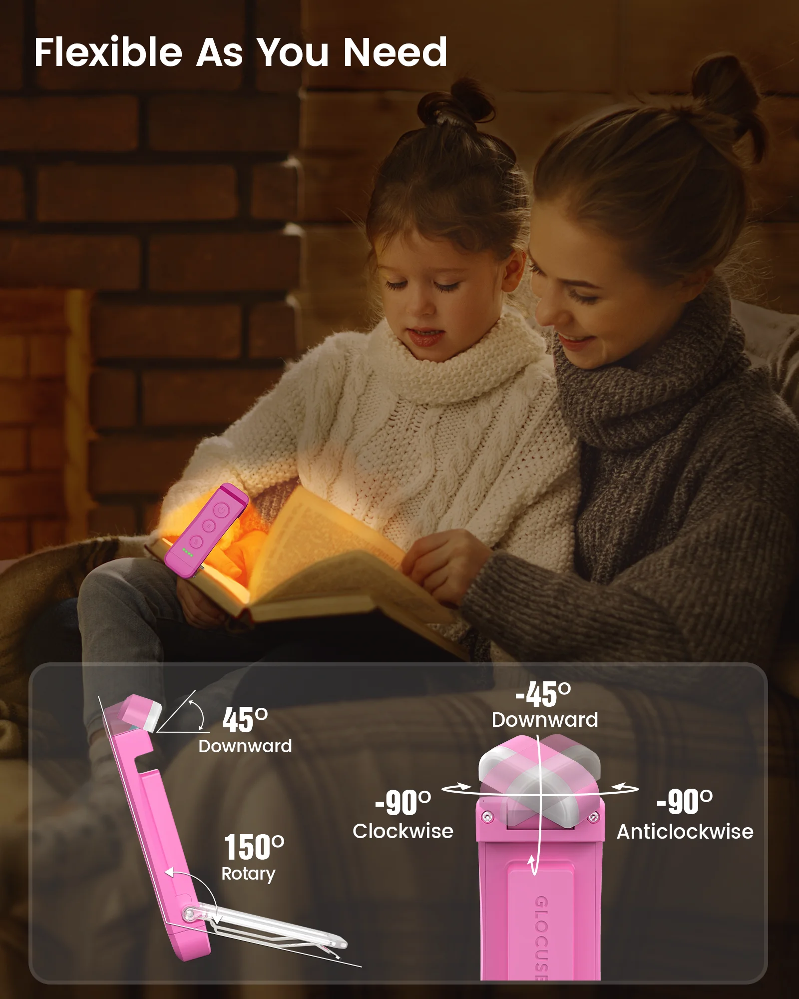 Оптовая продажа glocusent A15 мини светодиодные лампы для чтения книг регулируемые естественные/теплые/Янтарные зажим долларов США светильник