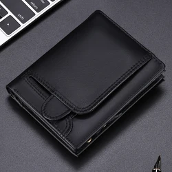 OEM мужской кошелек для денег, держатель карт, высококачественный кошелек из натуральной кожи на молнии