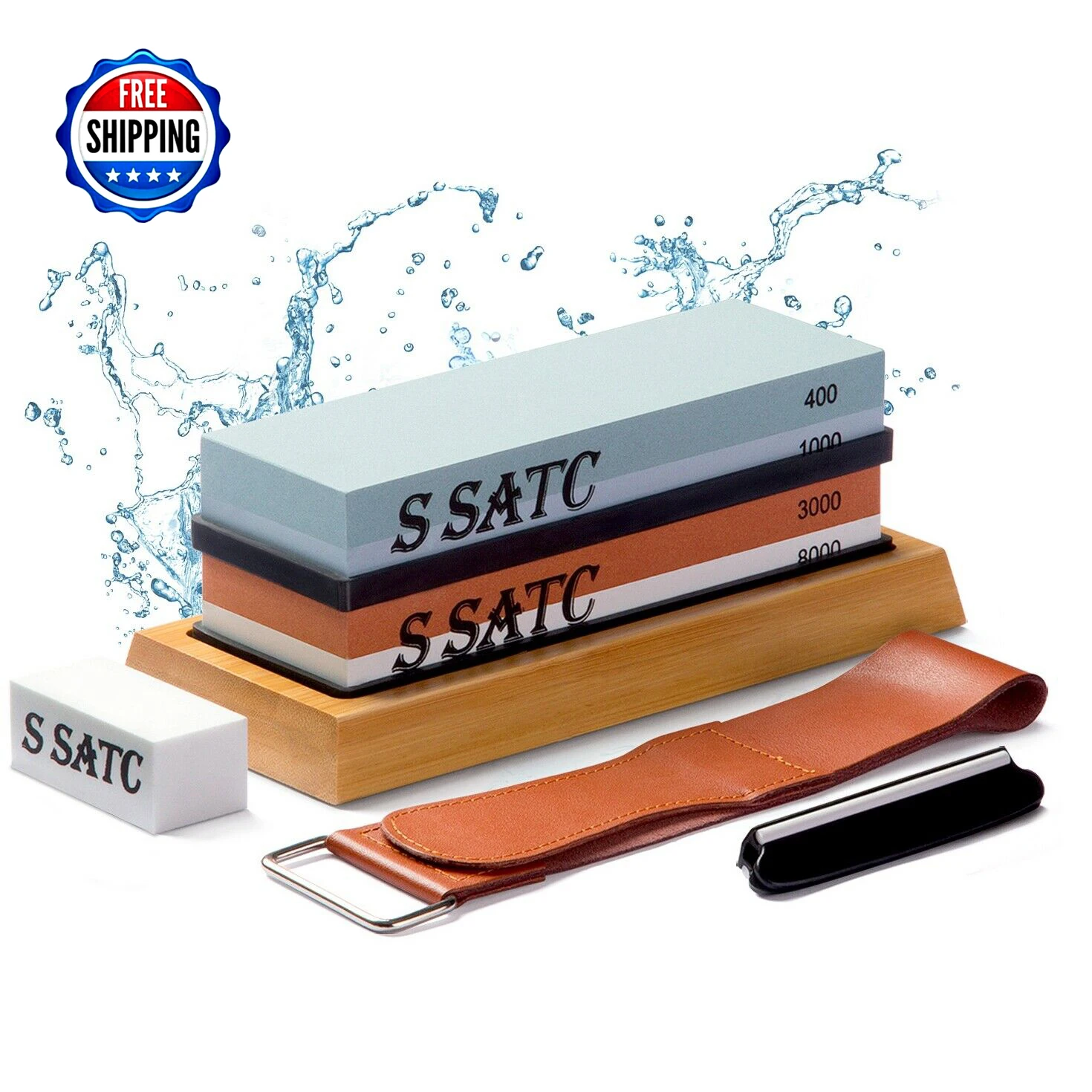 Набор точилок для ножей 9 шт.-набор 10 комплектов-ctn двойной точильный камень 400 1000 3000 8000 из карбида кремния и керамического глинозема