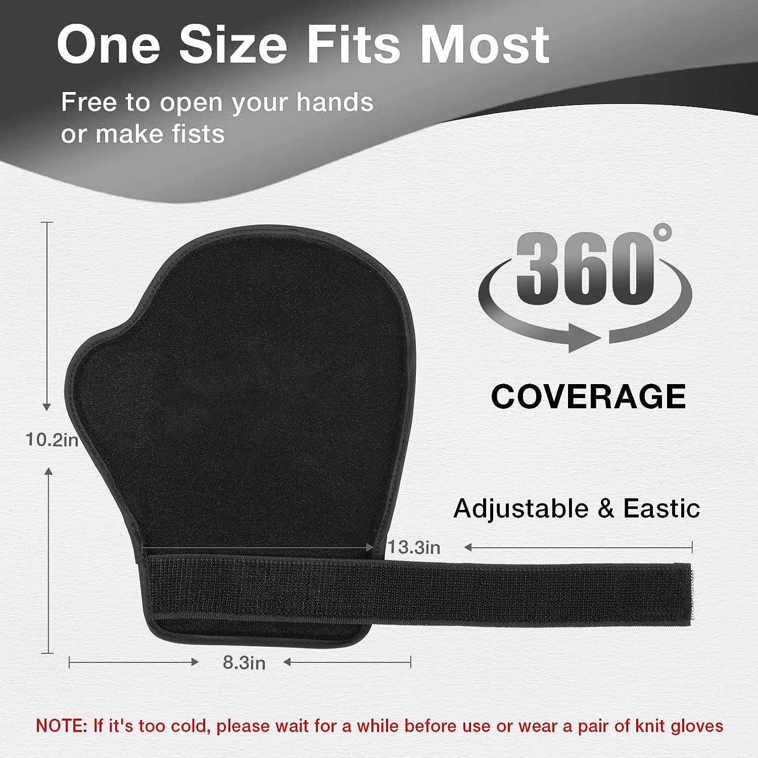 2023 Hot Selling Products Black Color Reusable Cold Mittens Pain Relief 2 Gel Ice Packs Hand Cold Therapy Ice Gloves