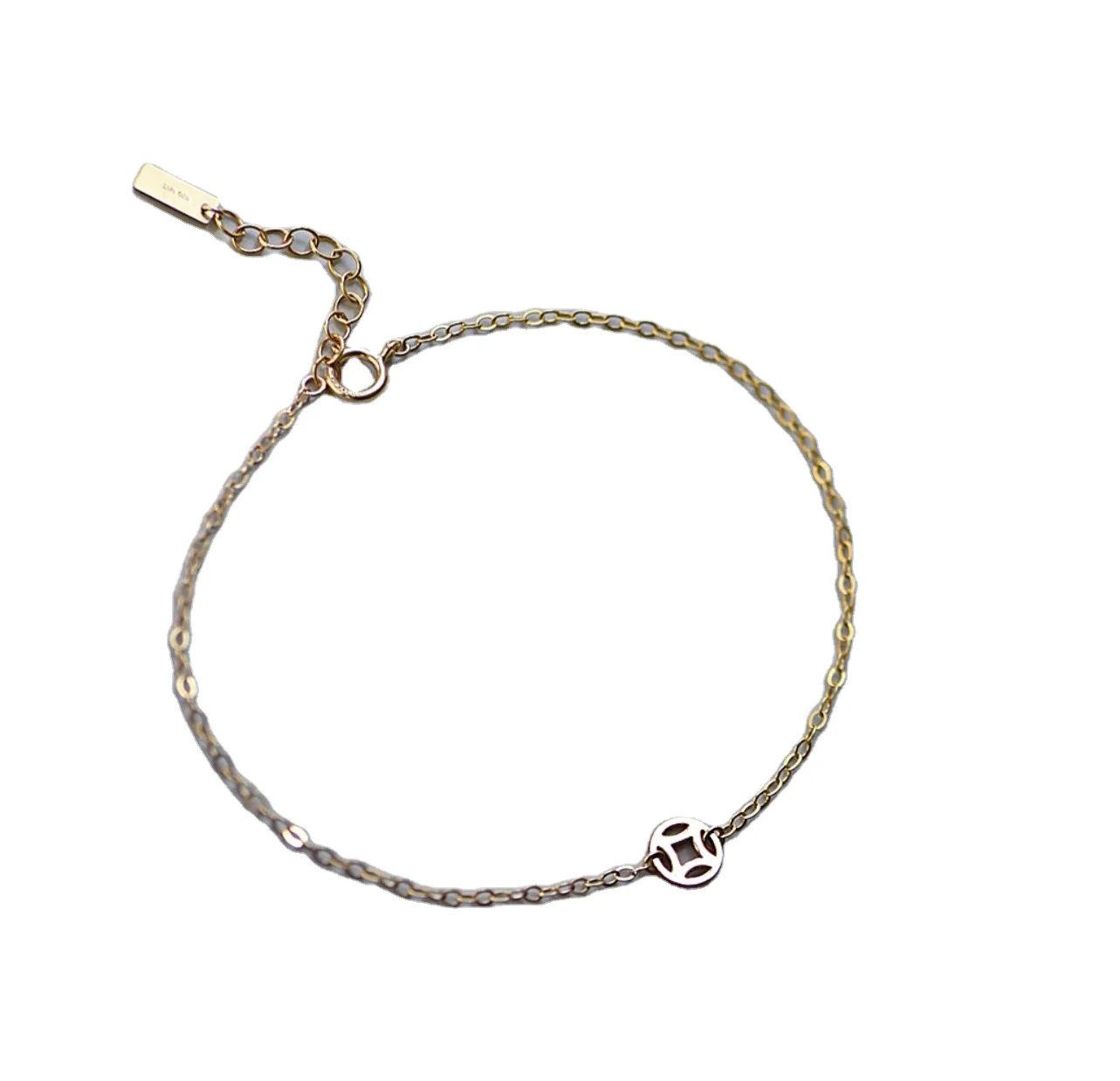 14k Gold Chinese retro style Anklet jewelry