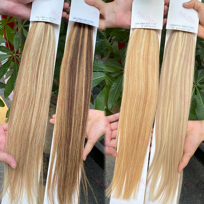 Wholesale Double Drawn Italian Prebonded I Tip U Tip Hair Extensions Clip In Hair Extensions  Human Hair