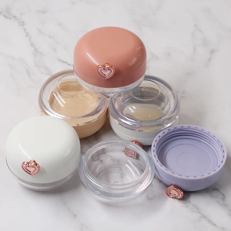 Красочный портативный крем высокого качества 20 г в упаковке с зеркалом, пустой пластиковый блеск для губ, контейнер для крема для лица
