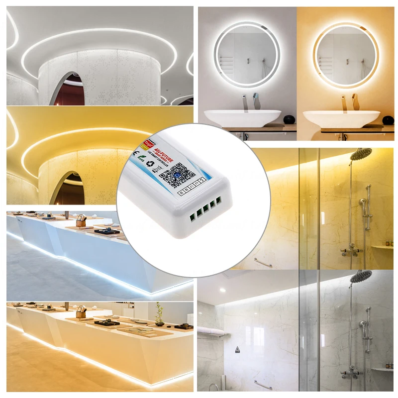 Tuya WiFi Dual Color LED Controller DC 5-24V 18A CCT 2-Channel Constant Voltage PWM Signal Dimmer Smart APP Voice Music Control