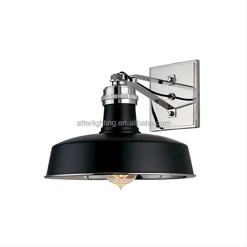 Ретро стиль Американский промышленный винтажный металлический в черном и полированном Хромированном балконе декор для террасы настенный