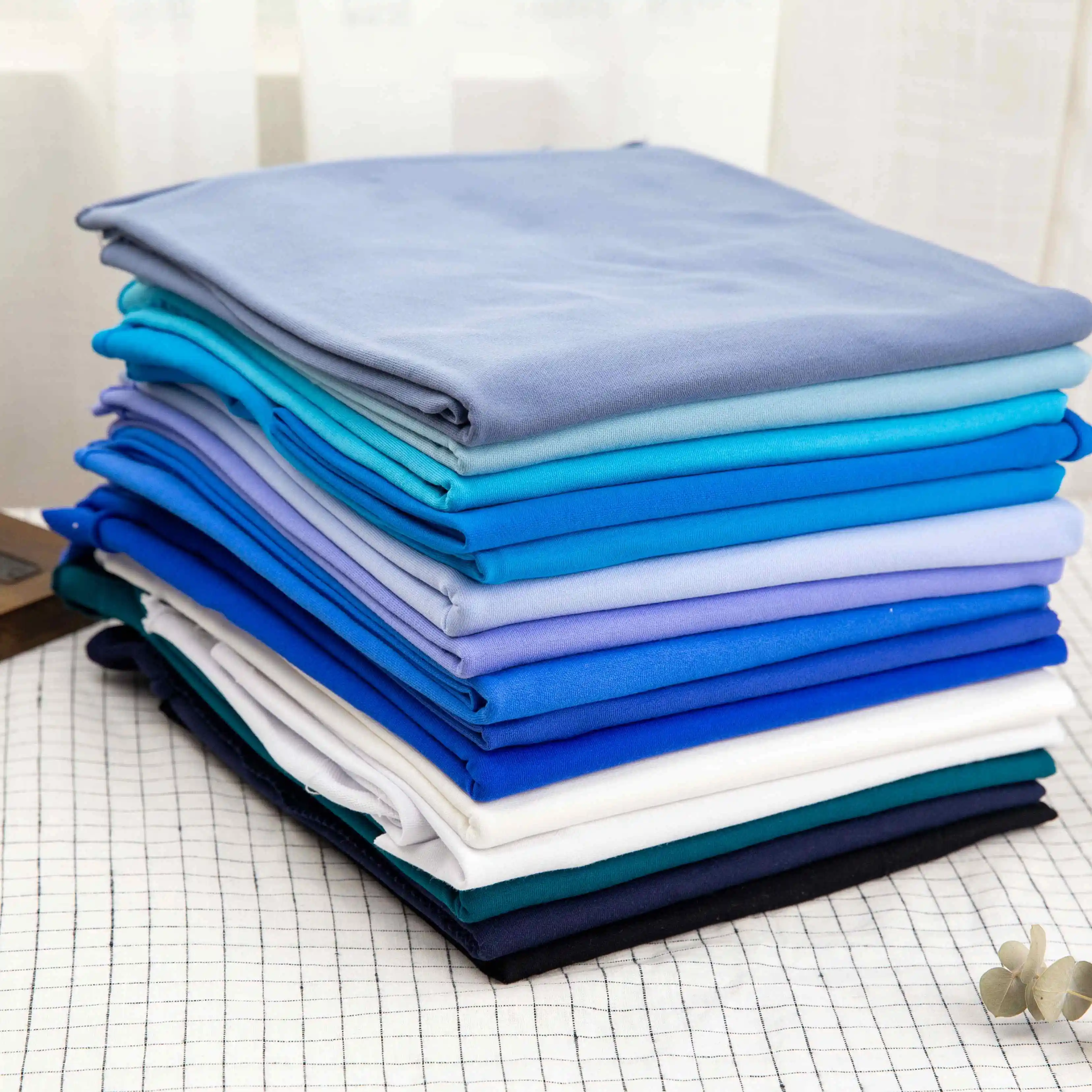 100 colors ready to ship 210/250gsm heavyweight french terry cotton spandex knit fabric for sweatshirt