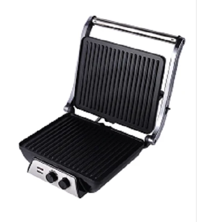 
stainless steel Cover Grill 2 Slice Electric Sandwich/Grill/Panini/Waffle Maker Contact Grill 