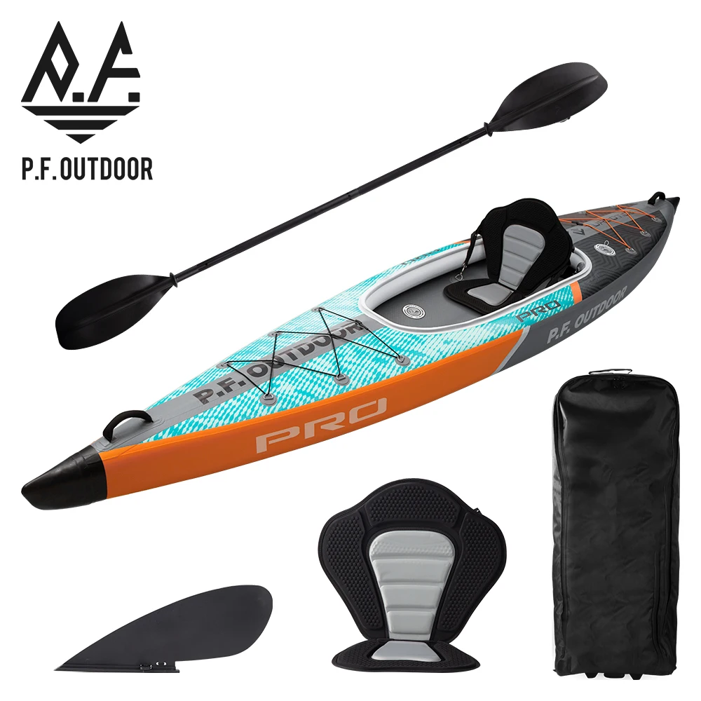 NEW STYLE waterplay inflatable fishing Kayak set fishing bait kayak boat 1 person 390*80*40CM Inflatable solo kayak with paddle