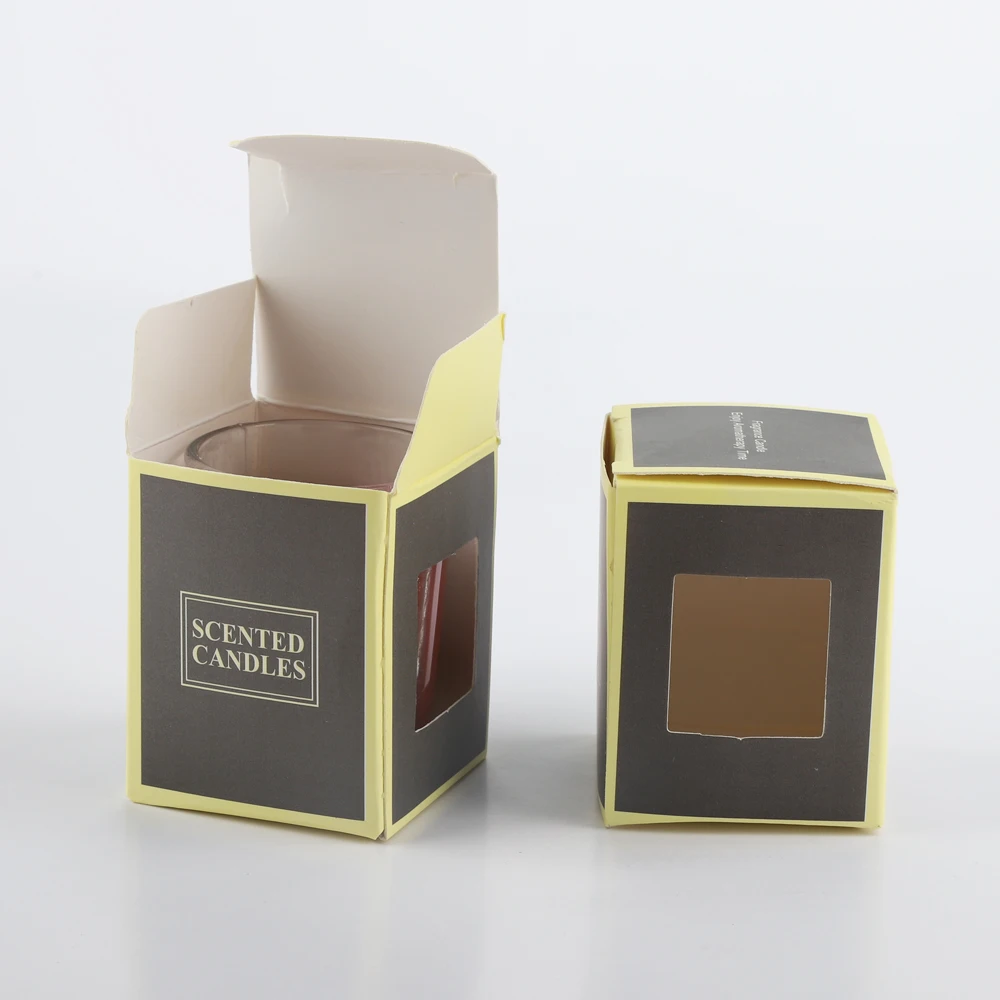 Custom rigid kraft brown wholesale luxury candle box