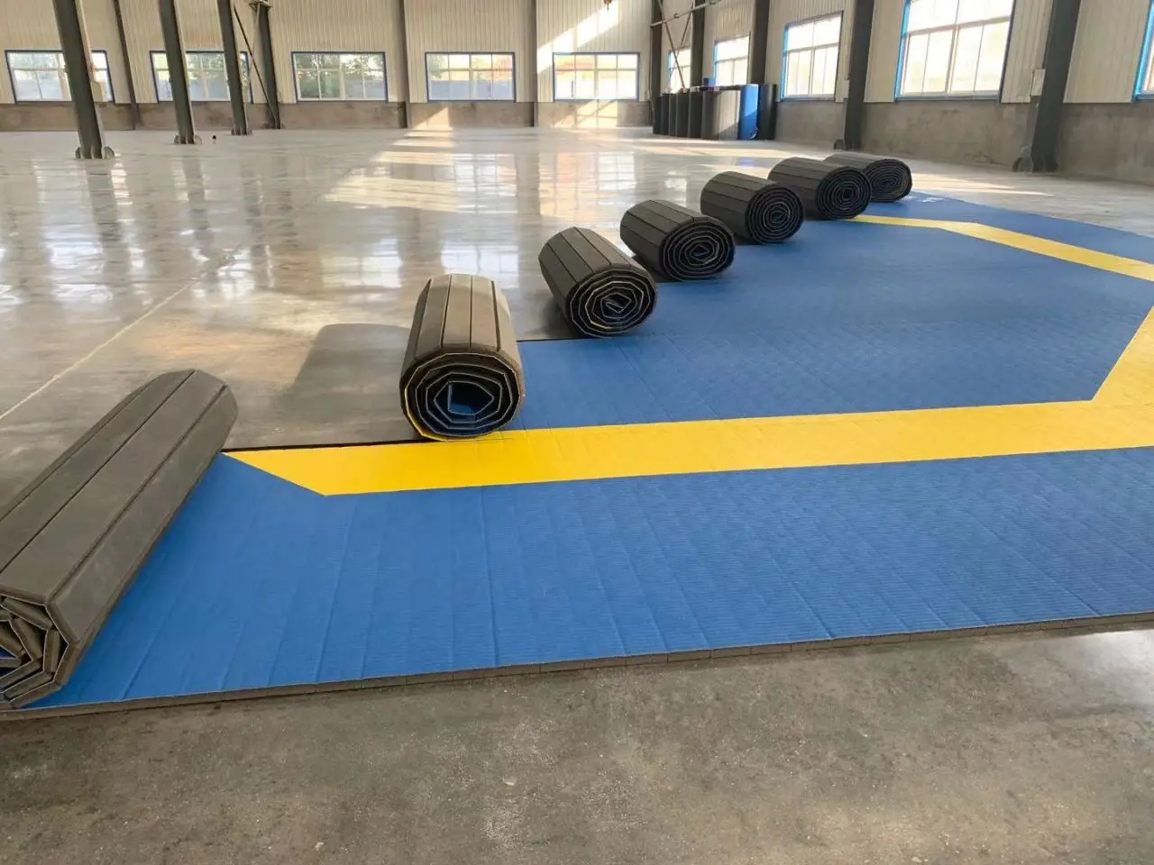 Roll out bjj mats cheap martial arts wrestling mats tatami for judo