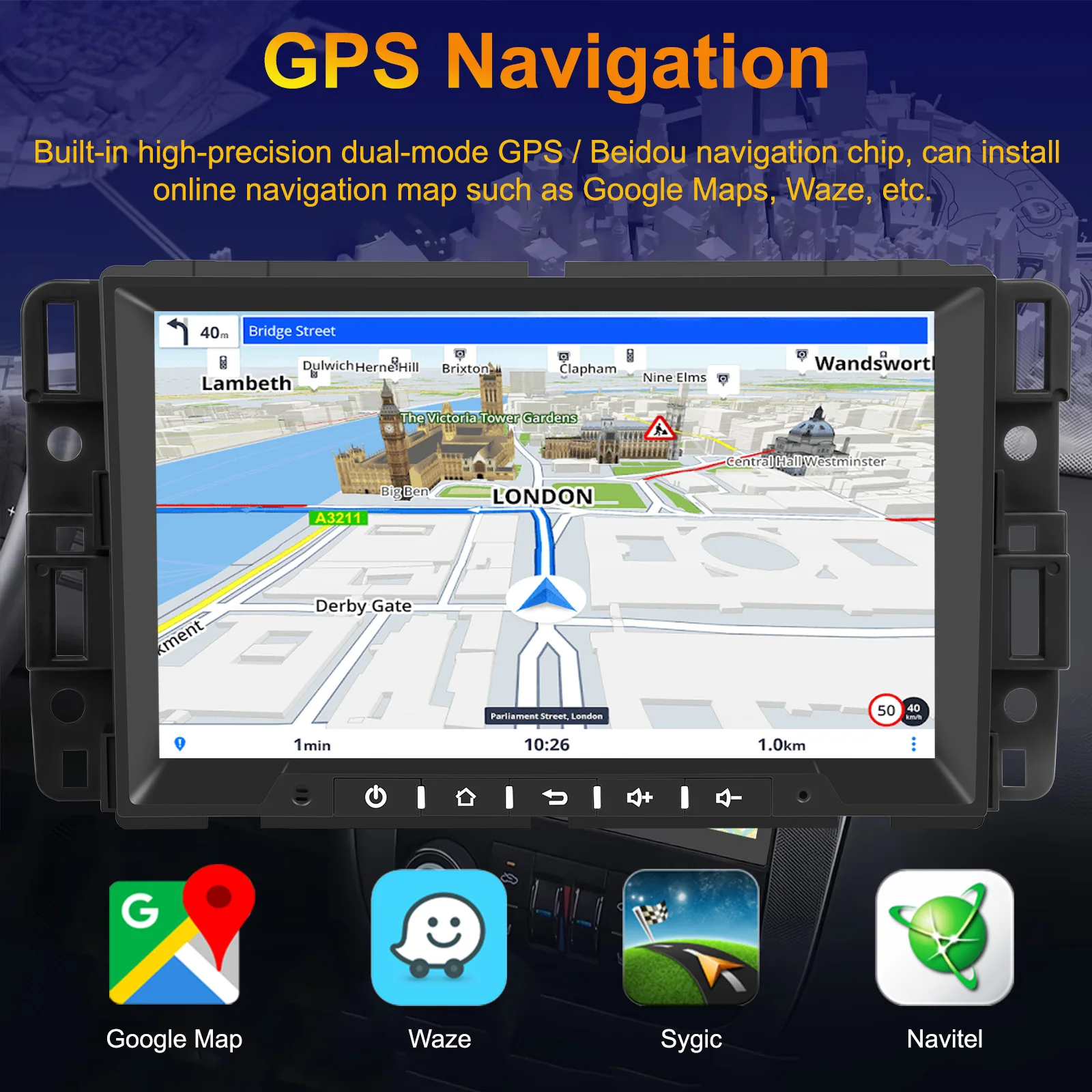 Android 13 автомобильный радиоплеер с поддержкой Carplay BT FM зеркальное соединение GPS Wifi 8 дюймов аудио стерео навигация для Buick/Gmc/Chevrolet