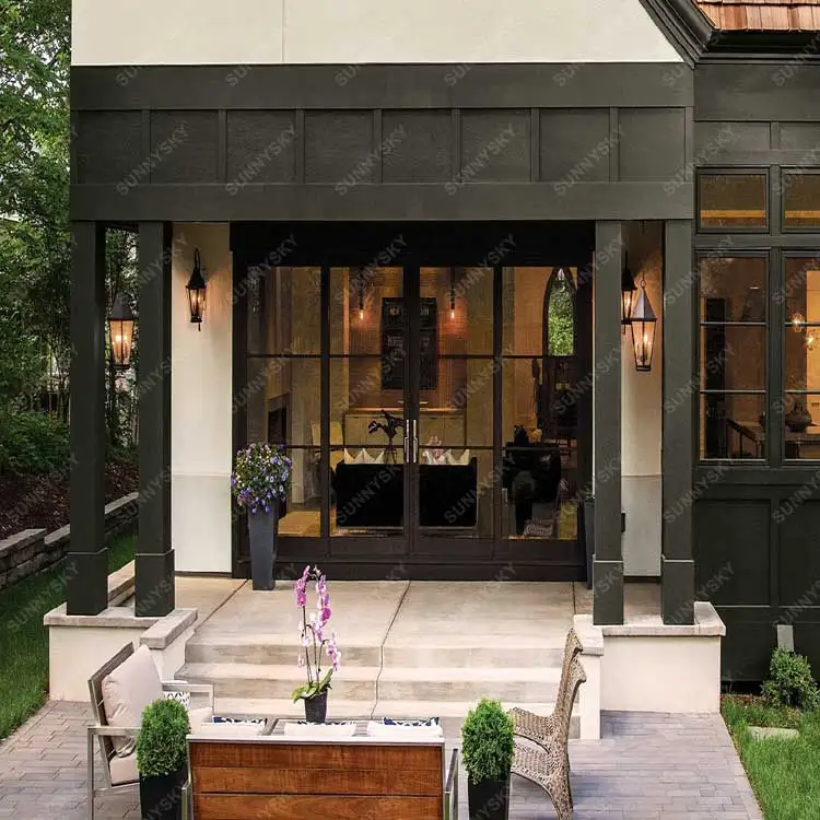 Sunnysky China custom toilet aluminium glass sliding doors aluminum alloy titanium magnesium alloy mute door partition door