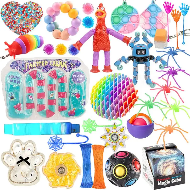 Mini Soft Stress Squeeze Ball Toys Keychain Mochi Station Christmas Squirre Fluffy Squeeze Toy With Eyes
