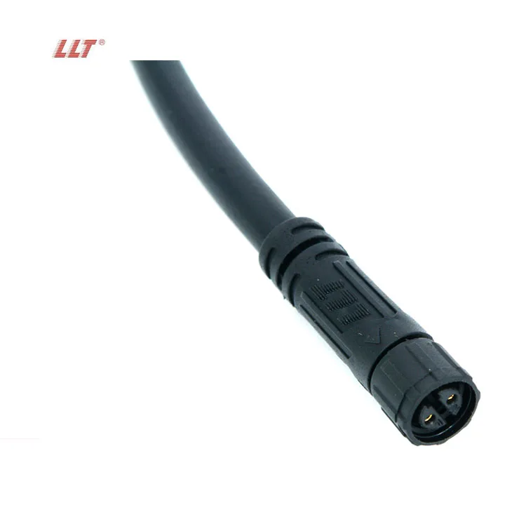 LLT 2 3 4 5 Pin 110V 5A ip65 M8 waterproof male to female mini power cable connector
