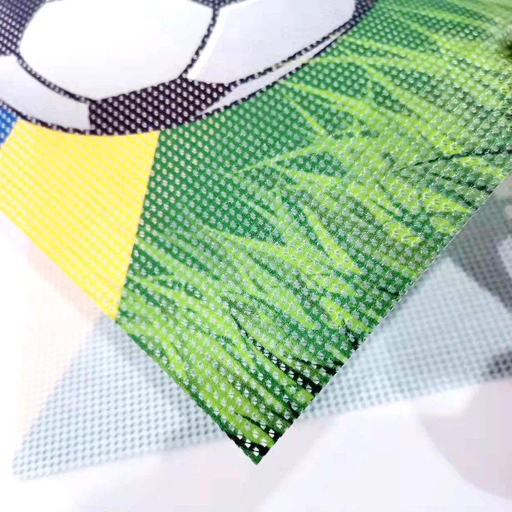 Mesh Banner World Football Games Football Field Flame Resistant Vinyl Customized Decoration Carton Box Custom Service Reusable