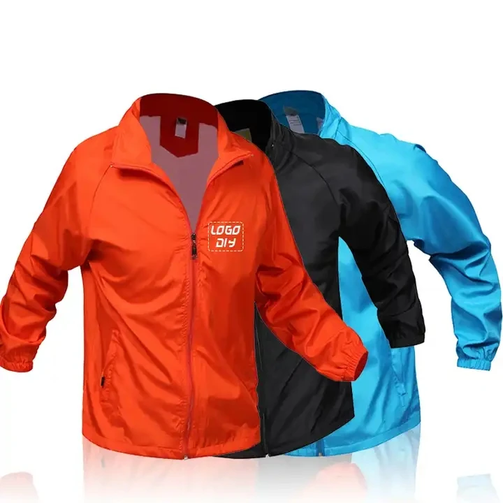 2023 DIY Summer New Design Reflective Pullover Windbreaker With Net Two Tone Custom Made Wholesale Cheap Men Windbreaker Jacket
