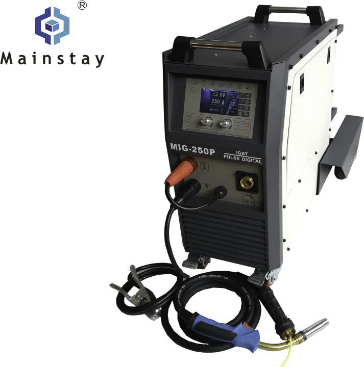 250amp портативный Synergic Импульсный сварочный аппарат Mig Maquinas Алюминий Макс обычная обязанность маркетинг Металлический Стальной ключ нержавеющая мощность