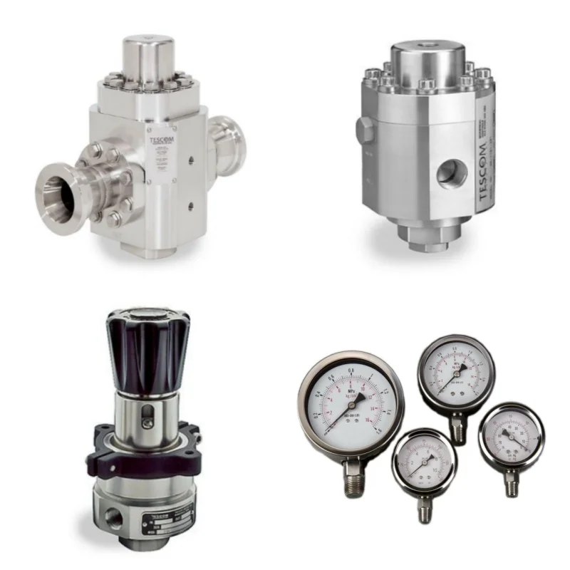 Chinese Pressure Gauges and Emerson TESCOM 26-2500 and 26-2900 Series Back Pressure Control Regulators