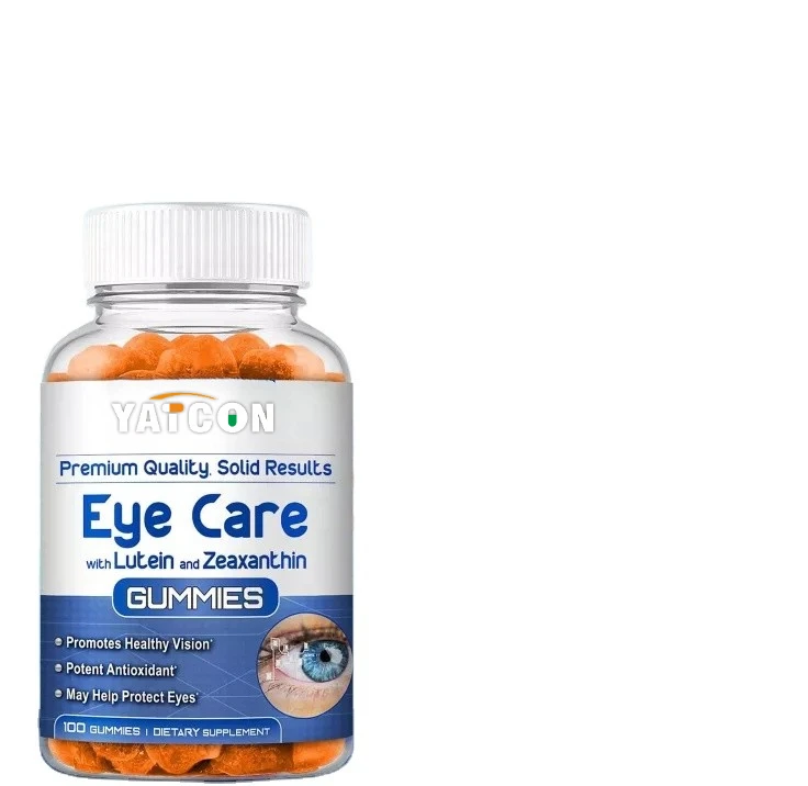 OEM ODM Personal Label Vitamin Eye Supplement With Vitamin C Elderberry And Zinc Zeaxanthin Lutein Eye Ball Shape Gummy CanOdy