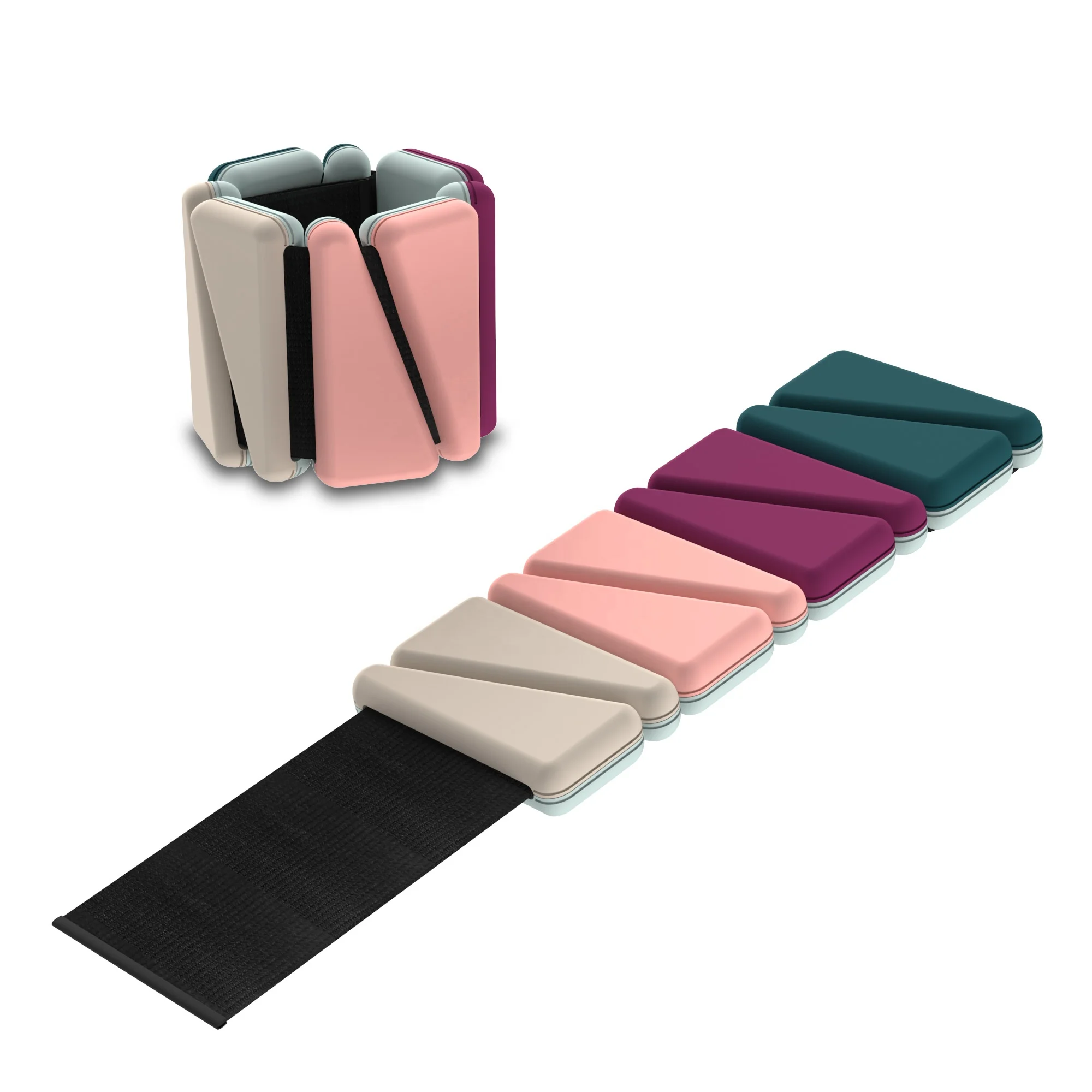 Wholesale 2LB Womens Logo Fitness Adjustable Lifting Gym Band Silicone Wearable Bracelet Weight Lifting Gym Wrist Wraps