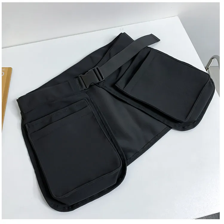 Restaurant Waiter Waist Money Pouch Bag Serving Apron, Check Holder with Multiple Pockets Adjustable Belt for Waitress