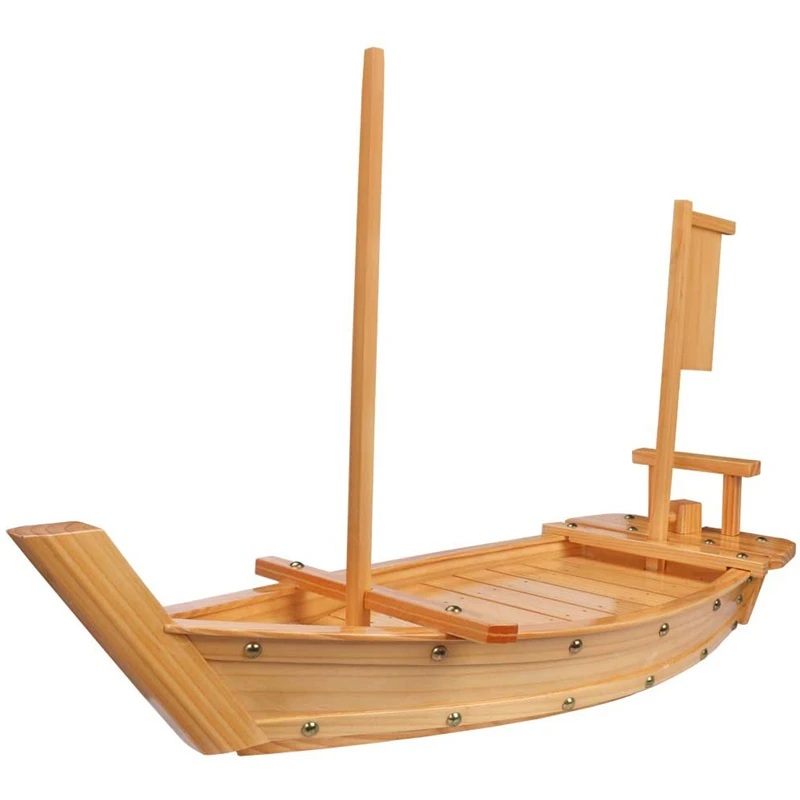 Hensin Tray Organic Bamboo Wood Bamboo Factory Price High Quality Boat Plate Sushi Boat Wooden Sushi Boat For Sushi