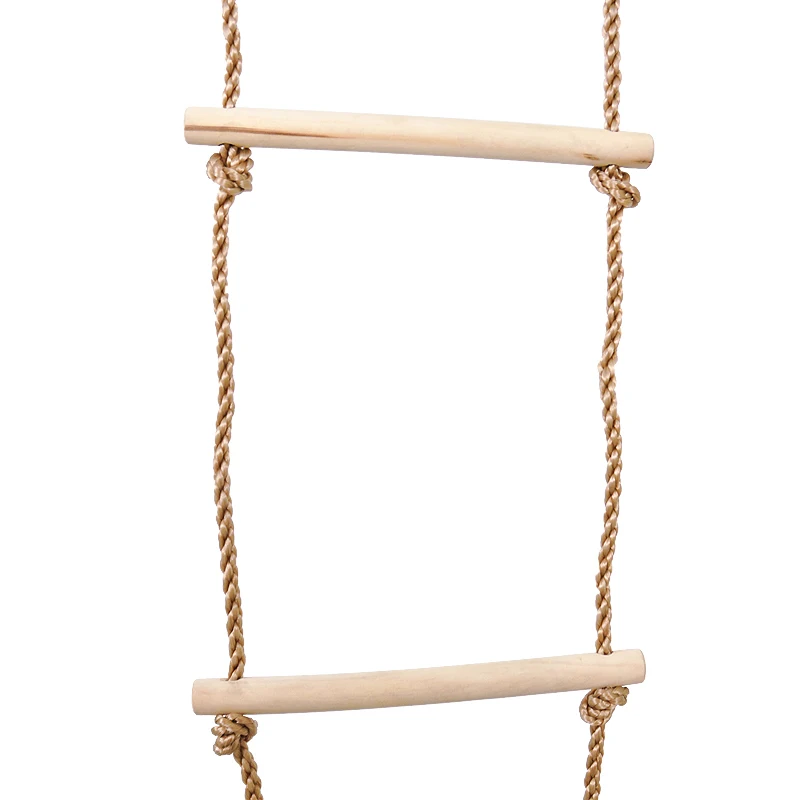 Playground Accessories Single Children Climbing Rope Ladder with Wood Steps Kids Rope Climbing Ladder