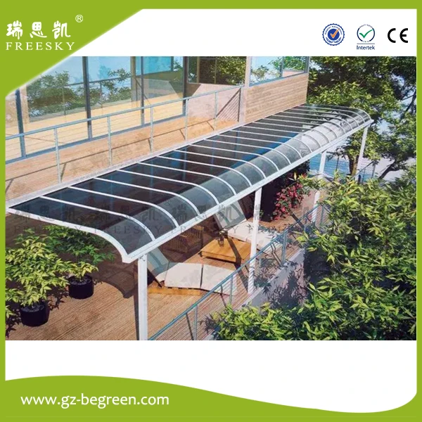 
windproof large shade Aluminum Hard Top Polycarbonate Pergola gazebo shed patio cover in china 