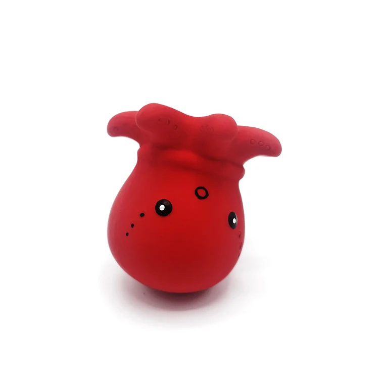 Non-toxic Pure Hevea Rubber Soft Montessori Toy Octopus Shape Sensory Teether Toy