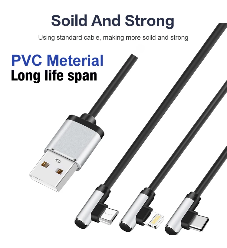 L Shape  90 degree Type A USB Cable Charger USB for Data Sync