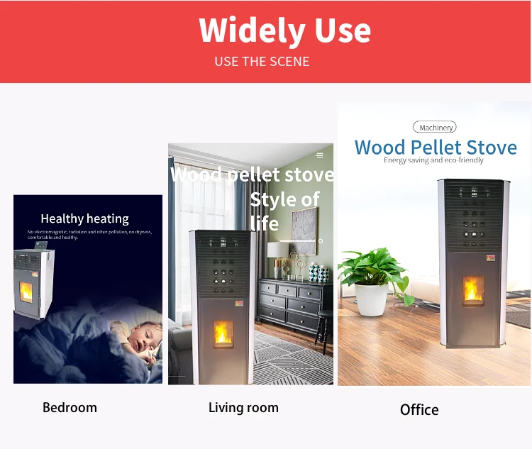 Wood pellet fireplace/heating furnace/warm boiler with cooking water milk function