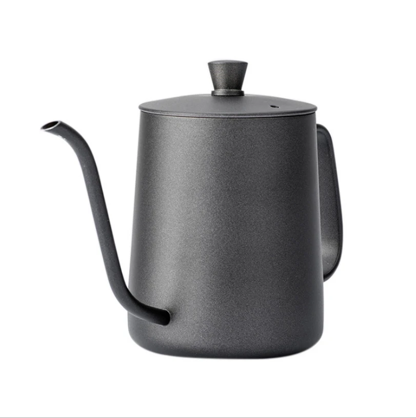 black color long mouth  stainless steel water pitcher for milk frothing pitcher