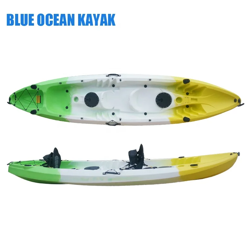 3 Person Sit On Top Cheap Plastic Kayak (2+1) Person Kayaks from BLUE OCEAN KAYAK