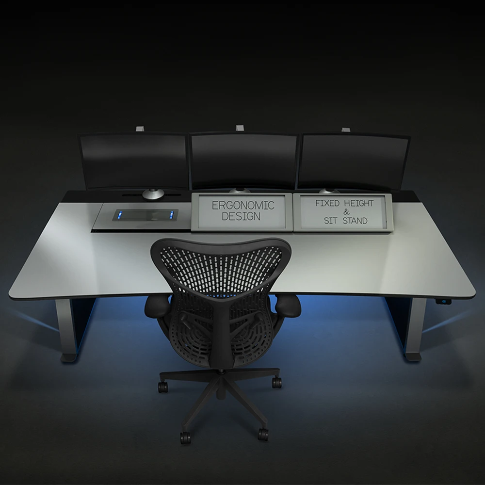 Custom Height Adjustable Security Control Room Console Table Command Center Operator Control Desk For Computer