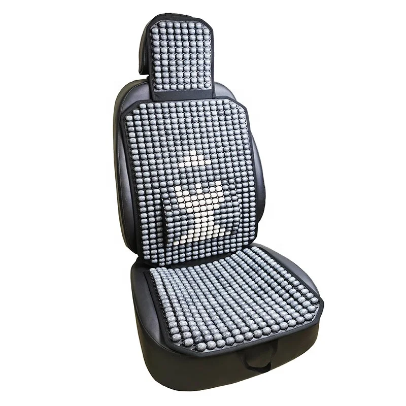 1PCS Summer Cool Car Seat Cover Natural Wood Beads Truck Seat Mat Massage Breathable Environmental Seat Cushion
